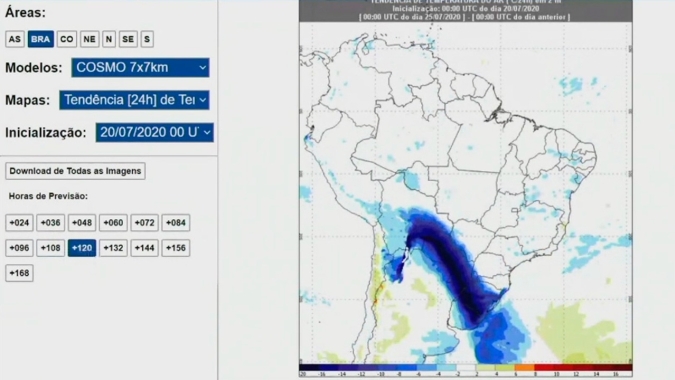Onda de frio provoca mudança drástica no clima e, dependendo da região, pode derrubar as temperaturas entre 12 e 16 graus