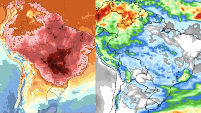 Semana será marcada por temperaturas elevadas e retorno gradual das chuvas no Brasil Central