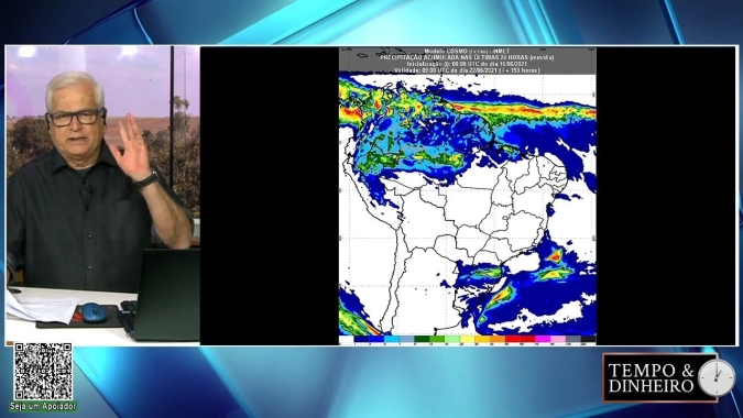 Tem chuva chegando para o Sul, mas só para o Sul.... Brasil Central vai continuar seco