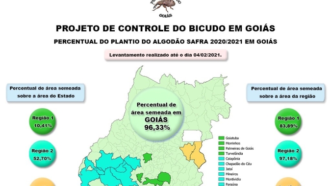 Goiás próximo de concluir plantio de algodão