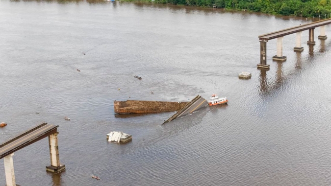 Logística para escoamento da safra de soja no Pará trava com excesso de chuva e queda da ponte sobre Rio Moju