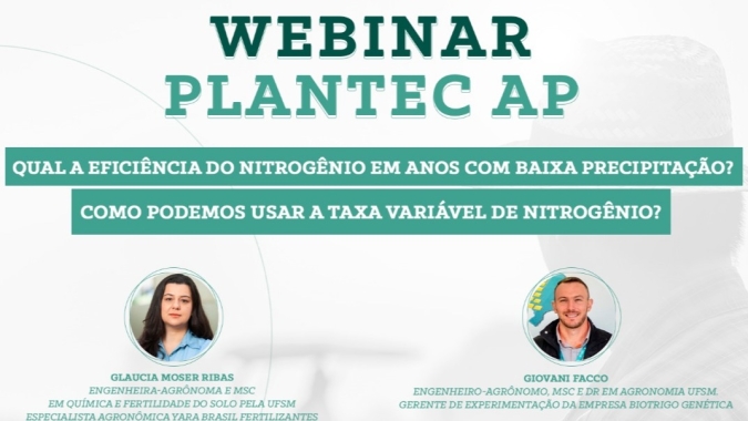 Webinar discute a utilização e a eficiência do nitrogênio