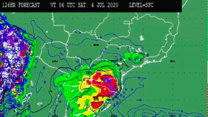 Massa de ar frio tem grande área de abrangência do sul do MT até estados do Sul e Sudeste com geada prevista para 3 e 4 de julho