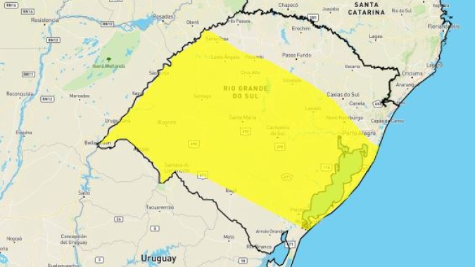 Previsão: Brasil tem nova rodada de chuvas no Sul e continuação de baixa umidade na região Central