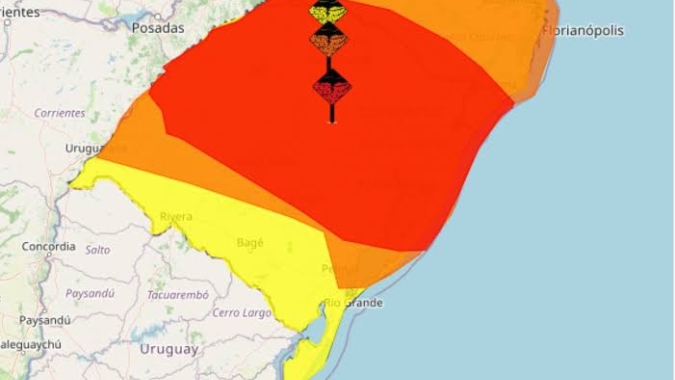 Inmet renova alerta vermelho para tempestades no Rio Grande do Sul; temporais seguem até quarta-feira