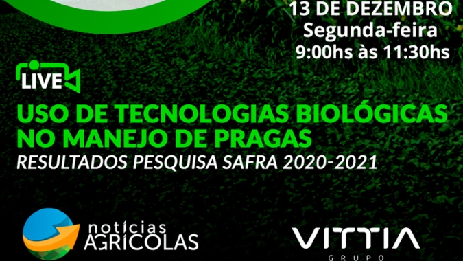 Uso de tecnologias biológicas no manejo de pragas é tema da Live da próxima segunda-feira (13) no Notícias Agrícolas