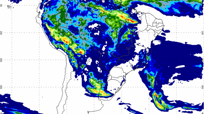 Corredor de umidade avança e previsão indica chuva para o Matopiba; RS também deve receber chuvas significativas