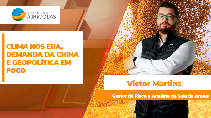 Clima preocupante no Corn Belt, demanda da China nos EUA e geopolítica no foco da soja em Chicago, apesar de leves baixas desta 4ª feira
