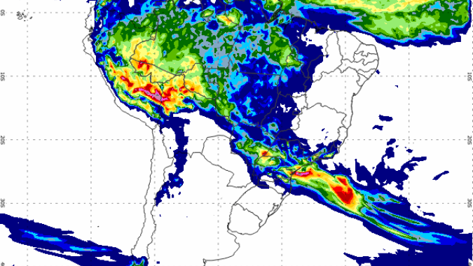 Tempo: Mais chuvas para o Paraná e Mato Grosso do Sul nesta 4ª; chove em áreas do Matopiba
