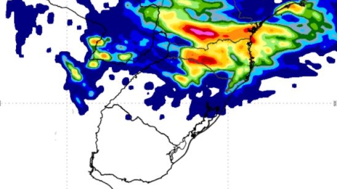 Semana começa com instabilidade no Sul do Brasil; risco de granizo no Paraná nesta 2ª feira