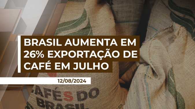 Brasil aumenta em 26% exportação de café em julho, para 3,8 milhões de sacas