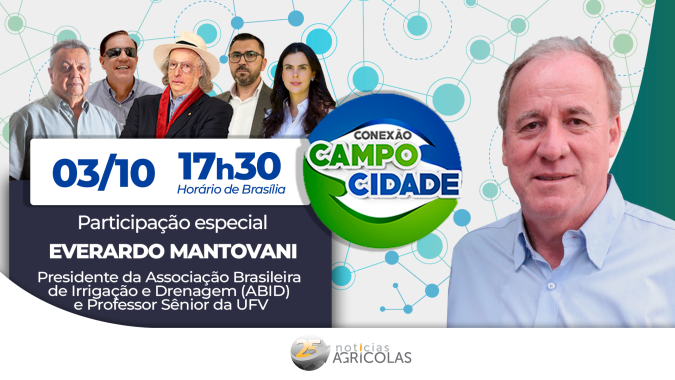 Irrigação é tema do debate de hoje, às 17h30, no Conexão Campo Cidade
