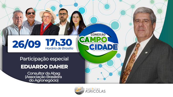 O abastecimento de insumos para a safra 22/23 estará em pauta, hoje, às 17h30, no Conexão Campo Cidade