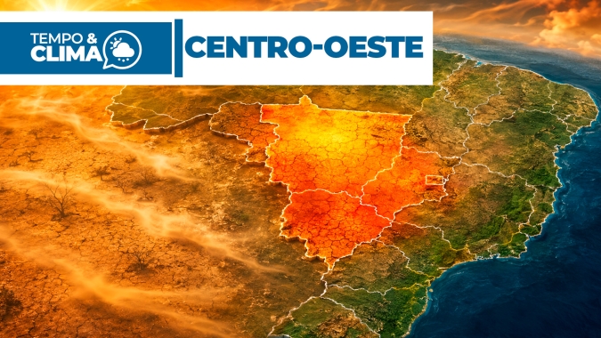 Previsão do tempo para a região Centro-oeste - 07-07-2026