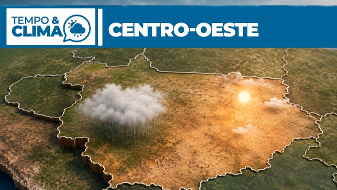 Previsão do temp para a região Centro-oeste 13-07-2026