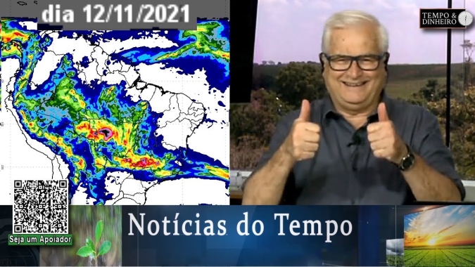 Chuvas se espalham e formam um grande corredor de umidade desde MInas/Bahia até o centro-oeste