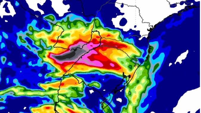 Semana começa com nova frente fria e tempo severo no Sul do Brasil