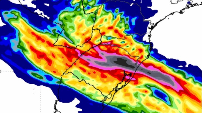 Atenção no Sul: Ciclone extratropical vai provocar chuva com muita ventania e até granizo