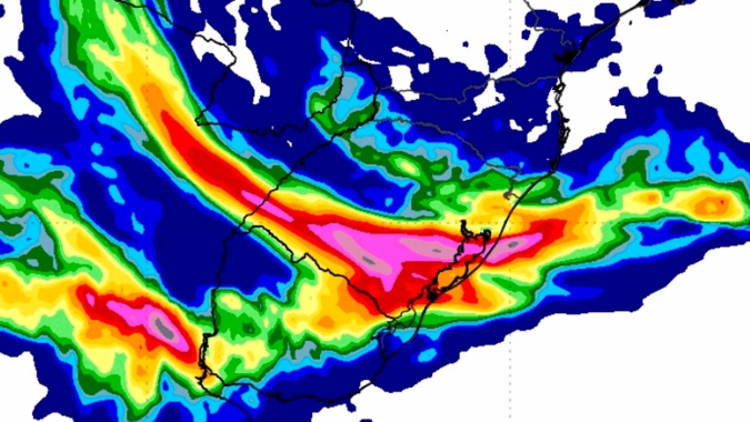 Inmet alerta para muita chuva e risco de transtornos no Rio Grande do Sul no final de semana