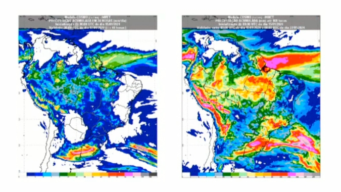Inmet divulga alerta para as próximas 72 horas no Sul do Brasil por conta de temporais e rajadas de ventos de até 100 Km por hora
