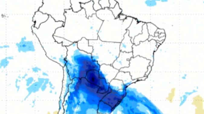 Intensa massa de ar frio vai provocar queda de até 16ºC na última semana do mês; frio também chega na região Central do BR