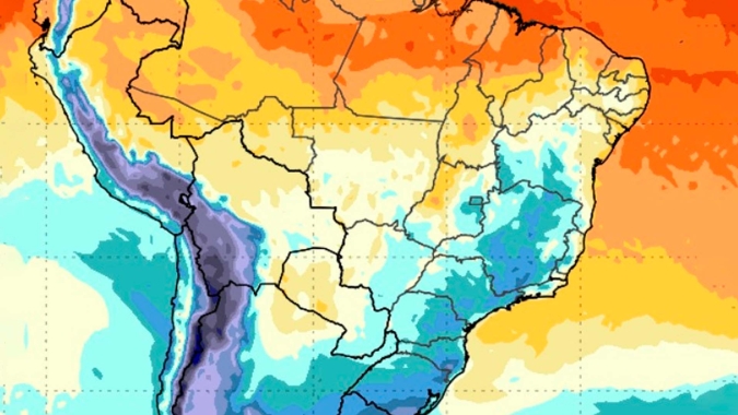 Massa de ar frio derruba temperaturas na faixa leste do mapa até o interior de Pernambuco durante este final de semana; geadas estão descartadas