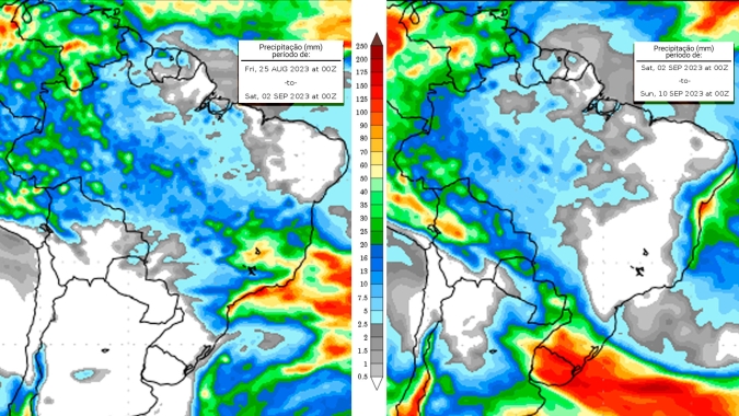 Sul e Sudeste têm previsão de chuva e frio na próxima semana, com geadas entre fracas e moderadas nos estados do Sul