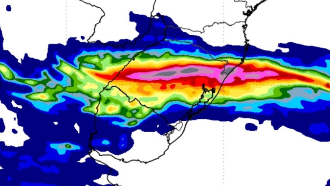 Rio Grande do Sul em alerta para chuvas intensas e ventania com formação de novo ciclone