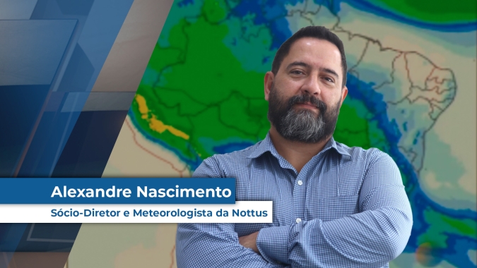 Chuva volta ao Centro-Sul do Brasil a partir de quarta-feira