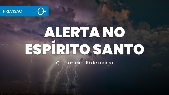 Alerta no ES: Chuva forte e acumulados elevados 19/03/2026
