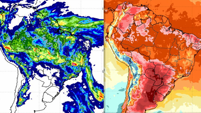 Chuva começa a migrar para o BR Central e pode atrapalhar colheita da soja; parte do país pega fogo com altas temperaturas