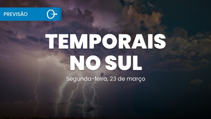 Semana começa com temporais:  Frente Fria Mantém Chuva Forte no Sul