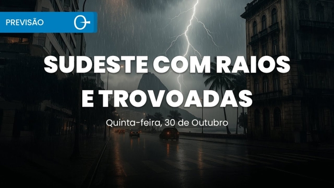 Confira a previsão do tempo para esta quinta-feira (30) para todo o Brasil