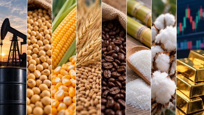 Commodities caem em bloco nesta 5ª; petróleo desaba e pressão chega a grãos, café, açúcar e algodão