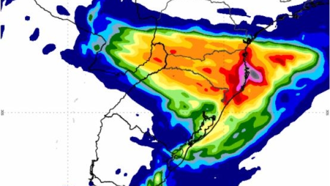 Chuvas chegam nesta 6ª feira no Sul do Brasil: Inmet alerta para risco de ventania e granizo no fim de semana