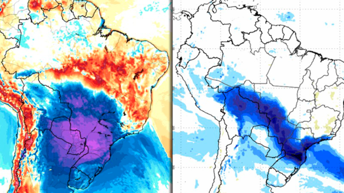 Alerta: Modelos indicam massa de ar frio ainda mais intensa na próxima semana