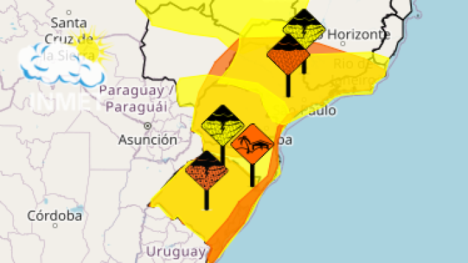 Sul e Sudeste têm alertas para tempestades e chuvas intensas neste fim de semana