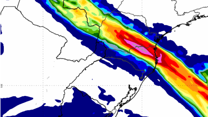 Chuva ganha força no Sul do Brasil entre sexta-feira e sábado, indicam mapas e alertas do Inmet