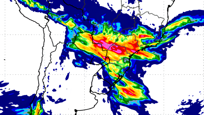 Sul, Sudeste e parte sul do Centro-Oeste têm alerta para perigo de tempestade até 6ª feira