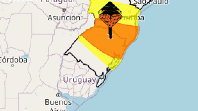 Região Sul segue com alerta para tempestades e chuva pode avançar nesta quinta-feira (13)