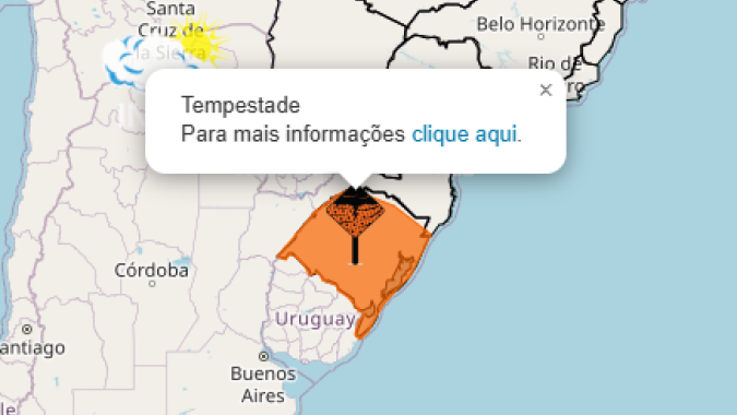 Temporais voltam ao Sul a partir de quinta-feira e Inmet alerta para risco de granizo e ventos fortes