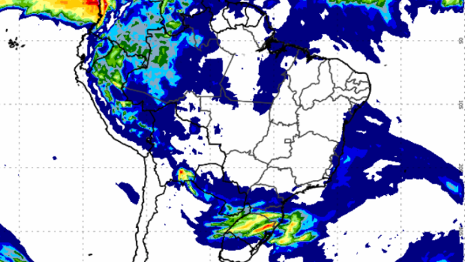 Inmet alerta para temporais no Sul e tempo seco no Sudeste e Centro-Oeste