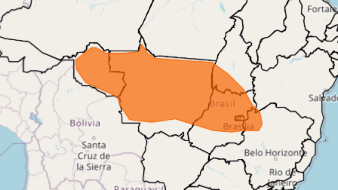 Áreas do Centro-Oeste seguem com alerta laranja para tempestade