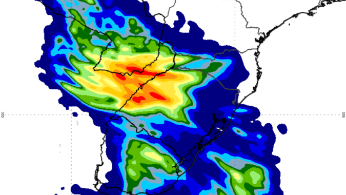Frente fria traz alerta de tempestade para o Sul do Brasil neste fim de semana