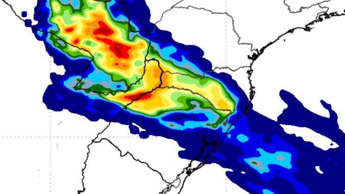 Chuva volta a atingir áreas da Região Sul no final desta semana