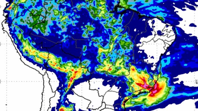Novembro começa com corredor de umidade levando muita chuva para faixa Central do Brasil