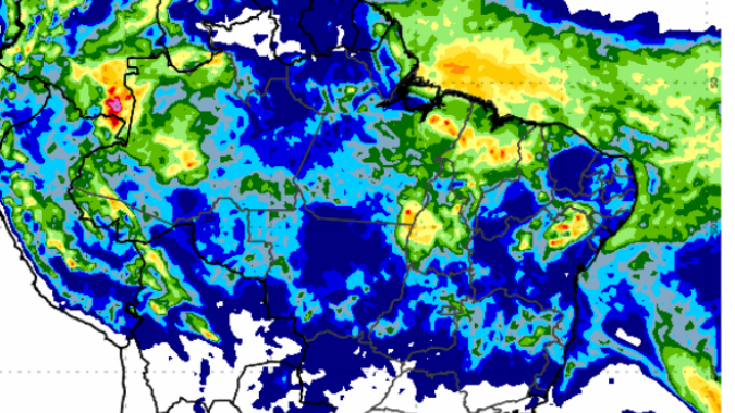 Inmet mantém alerta de chuvas intensas para o Centro-Norte do Brasil nesta 4ª feira