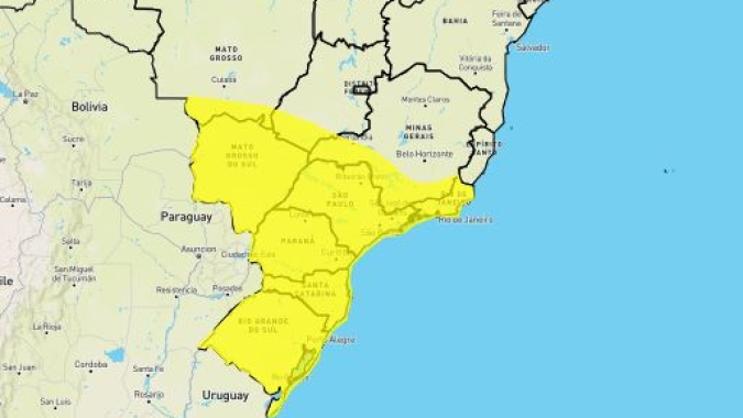 Onda de frio: Inmet mantém alerta para baixas temperaturas no Centro-Sul do Brasil