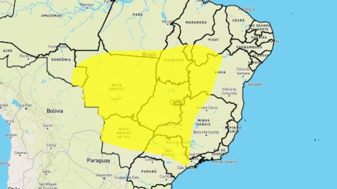 Brasil Central continua em alerta para baixa umidade relativa do ar e chuvas também diminuem nos extremos