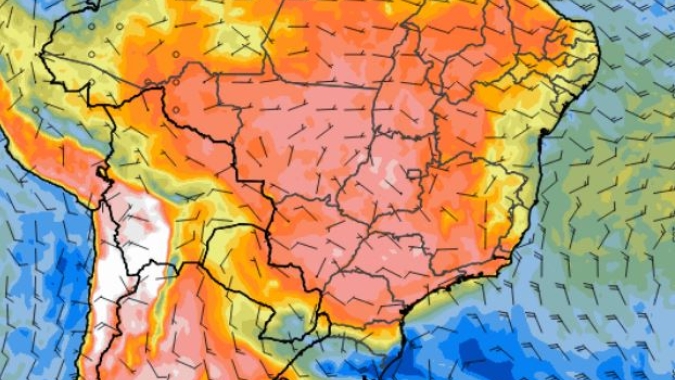 Previsão: Chuva apenas nos extremos e umidade relativa do ar abaixo de 12% no Centro-Oeste do BR